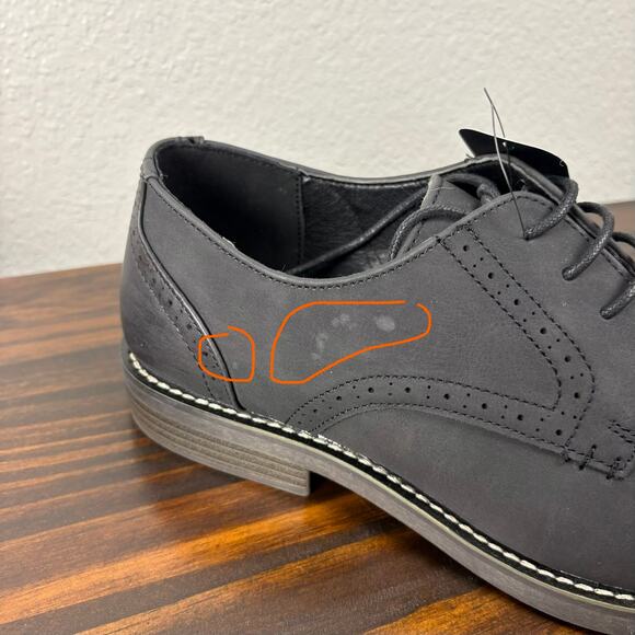 Jonsen Milan Men’s Size 9.5 Black Lace Up Cap Toe Formal Oxford Dress Shoes main image 4